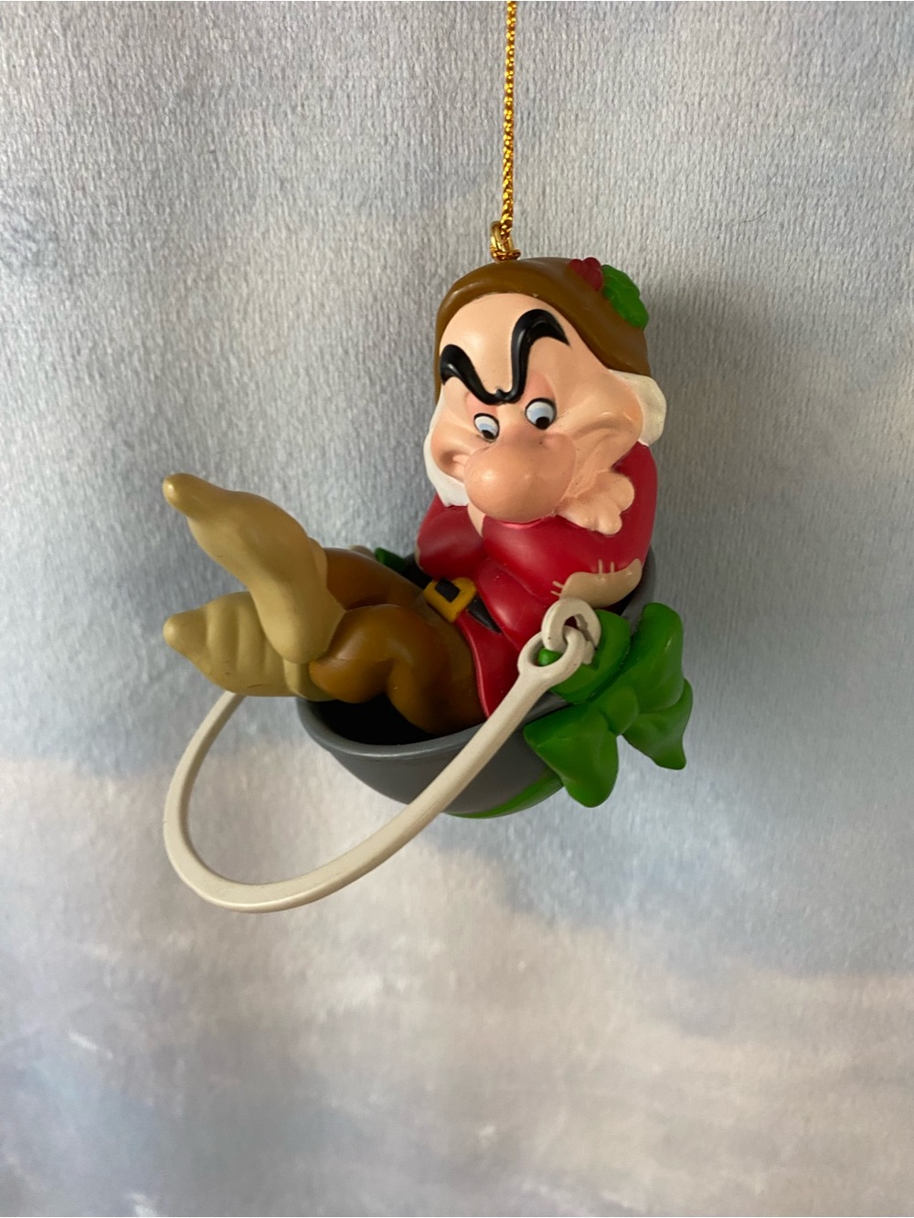 Vintage 90s Grolier President's Edition Grumpy Ornament from Snow White with Box